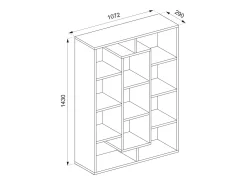 Prateleira|Vicco Drehregal 107.2x29x143 Branco