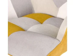 Poltrona| Dudeco Poltrona Luca Patchwork Mostarda Amarelo mostarda