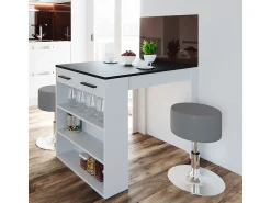 Móvel De Bar*Vicco Esstisch-Set antracite/branco 67x100x77.5 repose Cinza antracite
