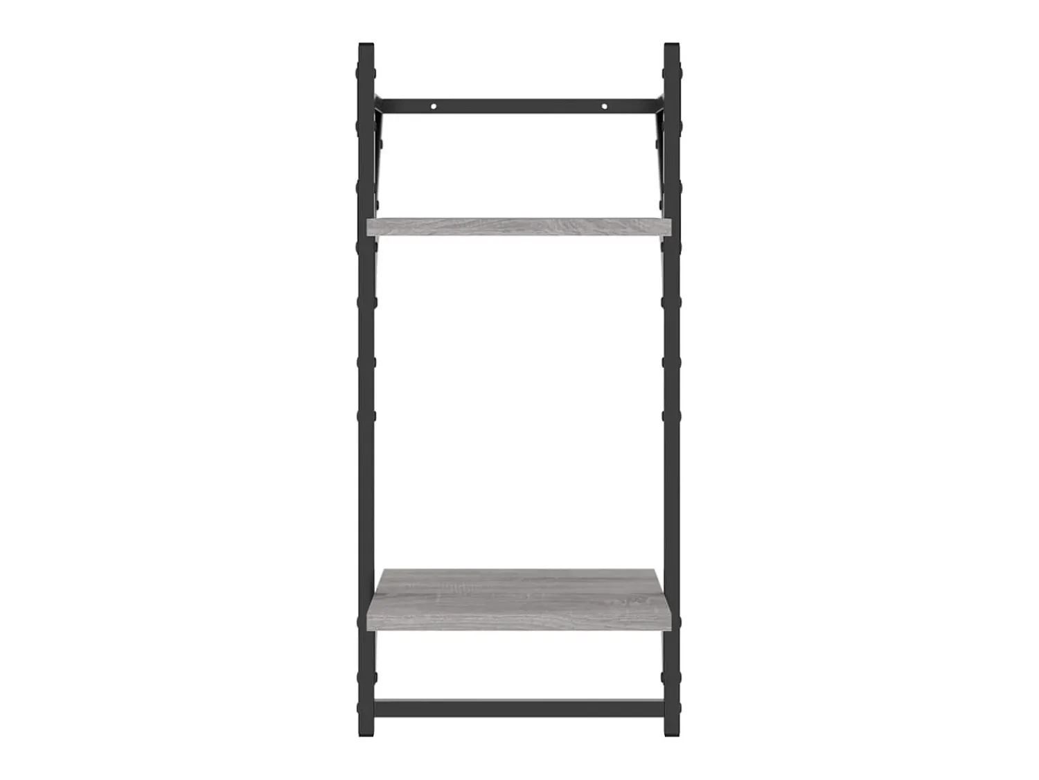 Prateleira| Estante 2 prateleiras c/ barras 2pcs 30x25x65cm sonoma PT549960 Cinzento