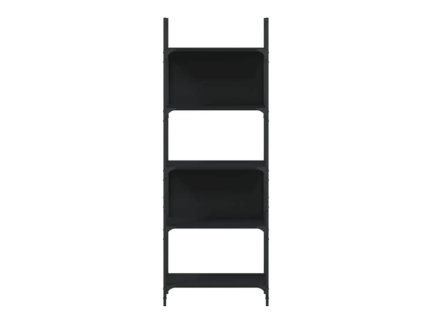 Biblioteca* Estante 5 prateleiras 60,5x24x166,5 cm derivados madeira PT428647 Preto