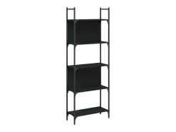 Biblioteca* Estante 5 prateleiras 60,5x24x166,5 cm derivados madeira PT428647 Preto