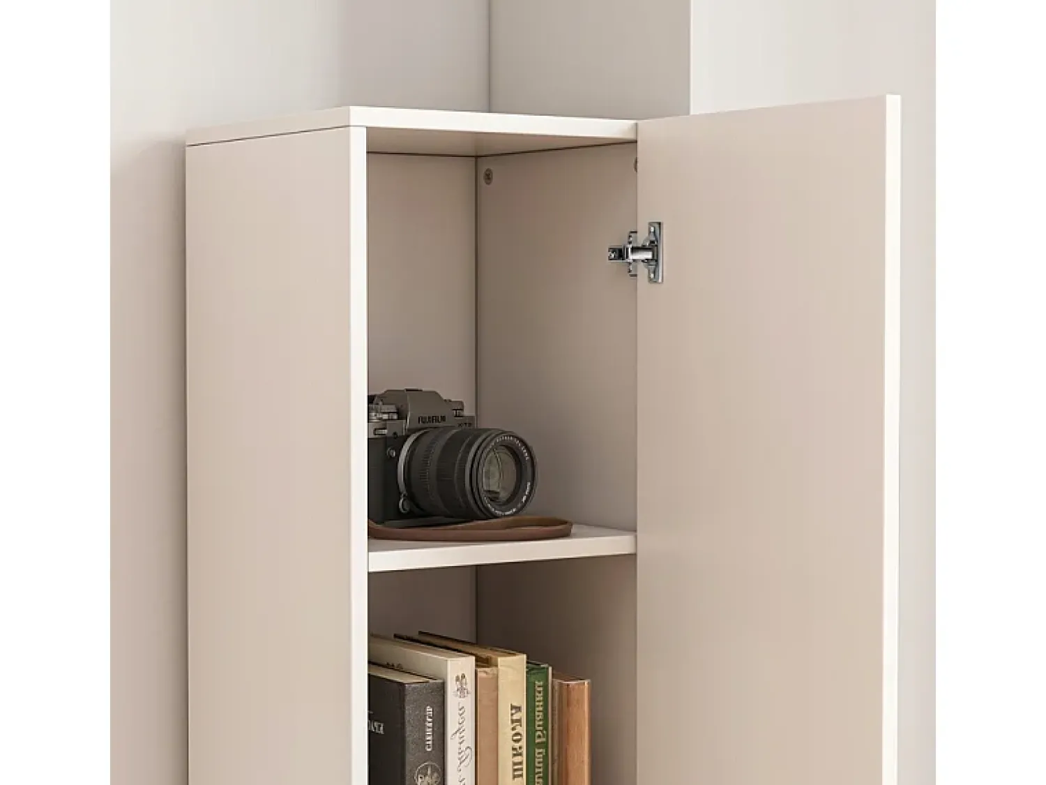 Móvel De Arrumação* ESTANTE ARMÁRIO MODERNO DE PÉ COLUNA ALTA LOFT 2 PORTAS 174 CM Branco
