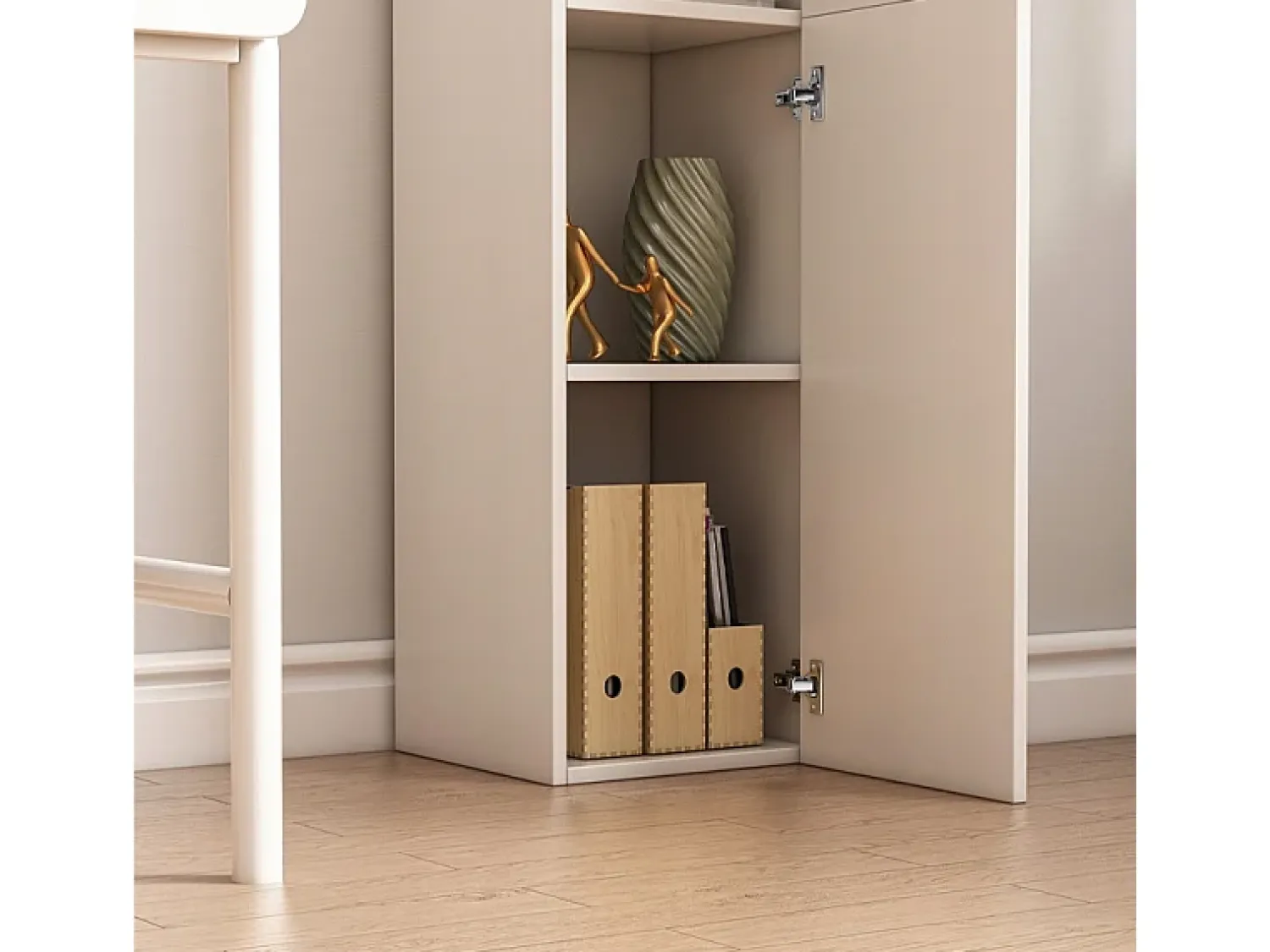 Móvel De Arrumação* ESTANTE ARMÁRIO MODERNO DE PÉ COLUNA ALTA LOFT 2 PORTAS 174 CM Branco
