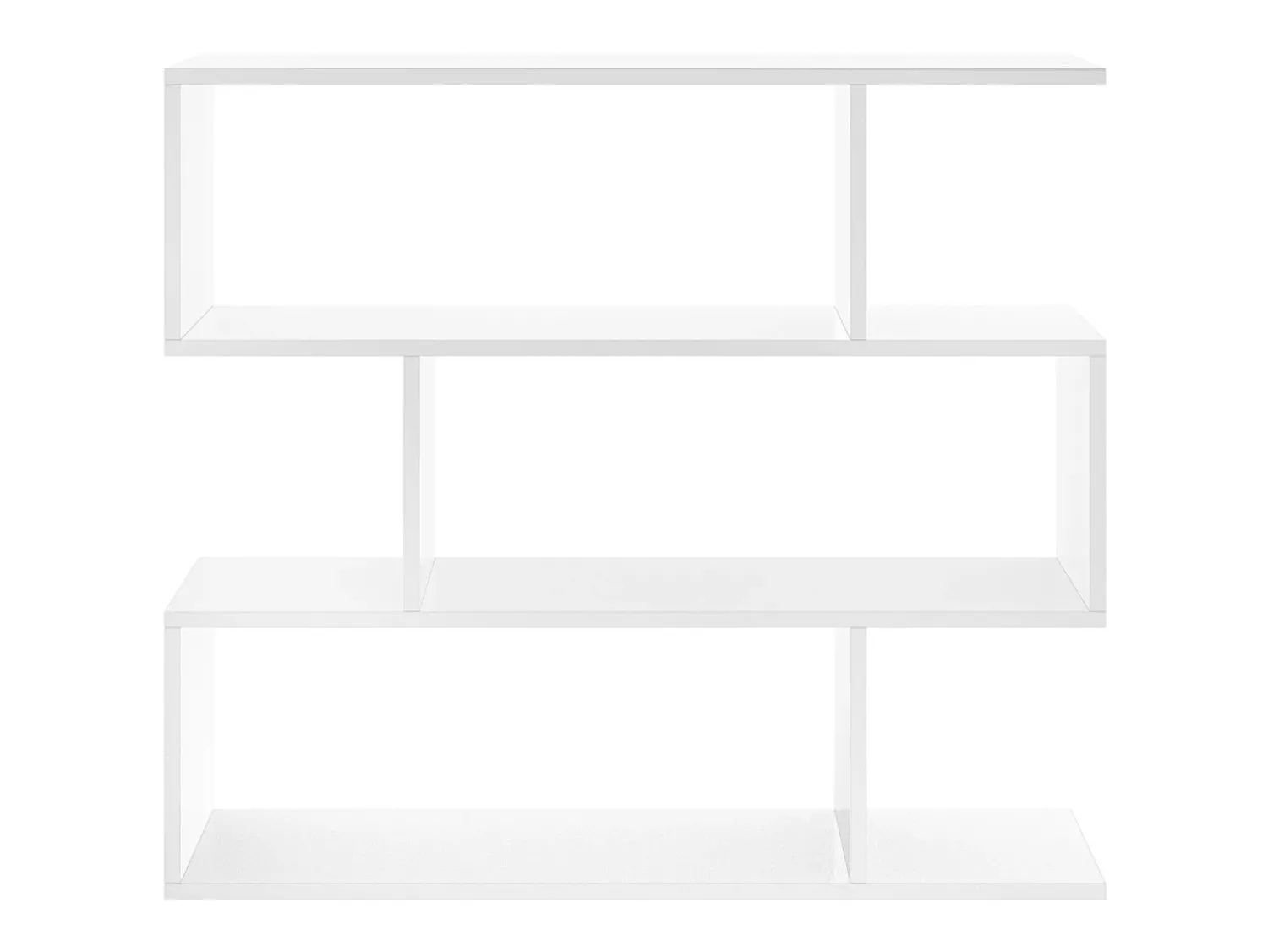 Discount Vente-unique Estante baixa assimétrica 3 divisões TOMINI - Cor: branca Branco