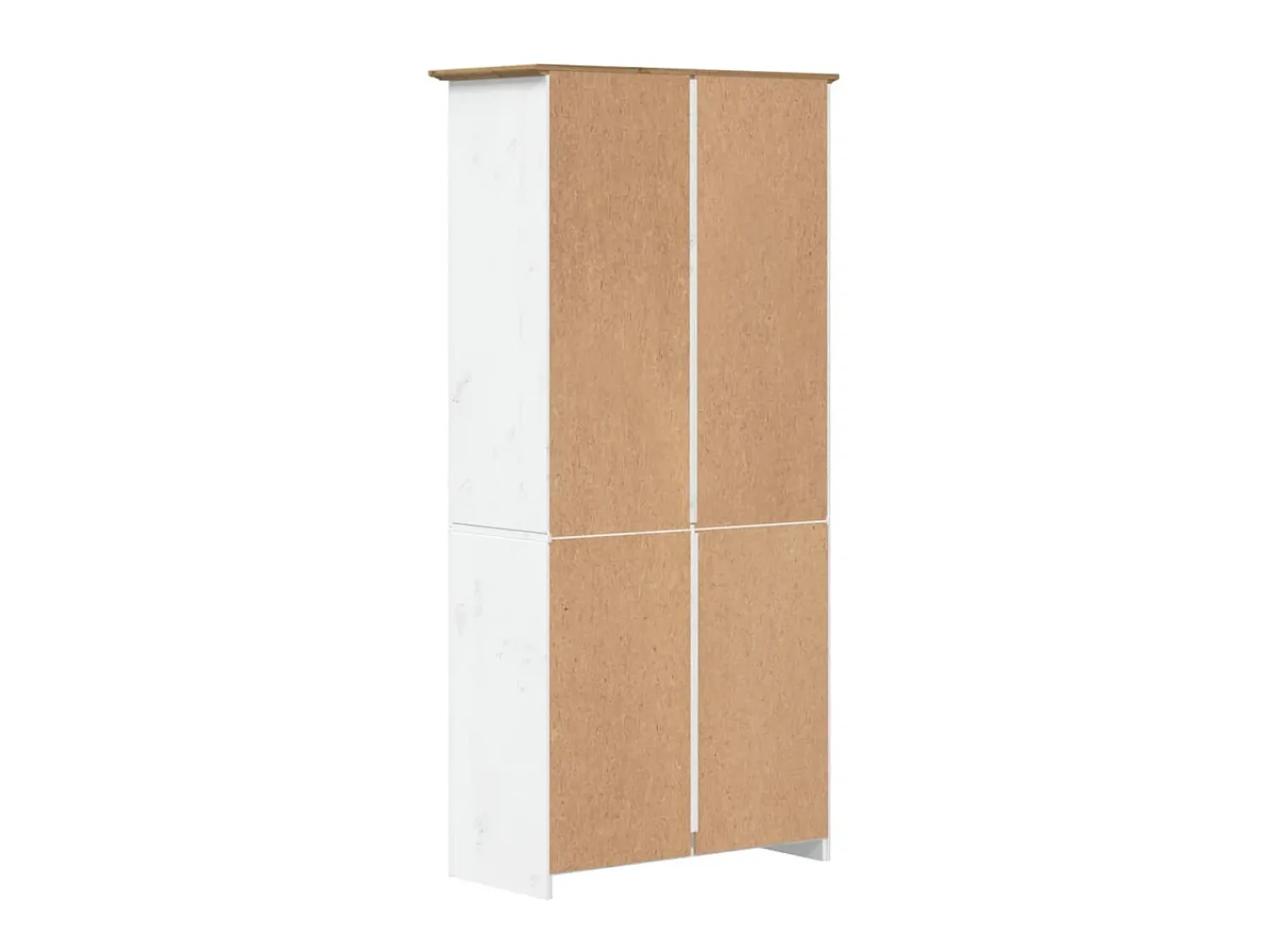 Biblioteca| Estante BODO 5 prateleiras 82x40x173 cm pinho maciço PT726308 Castanho