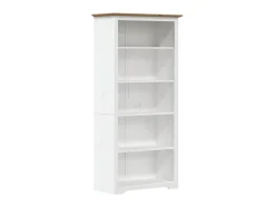 Biblioteca| Estante BODO 5 prateleiras 82x40x173 cm pinho maciço PT726308 Castanho