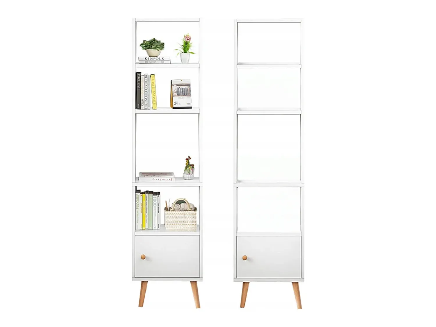 Prateleira| ESTANTE BRANCA PARA LIVROS PRATELEIRAS ALTAS ESCANDINAVA COLUNA ARMÁRIO Branco