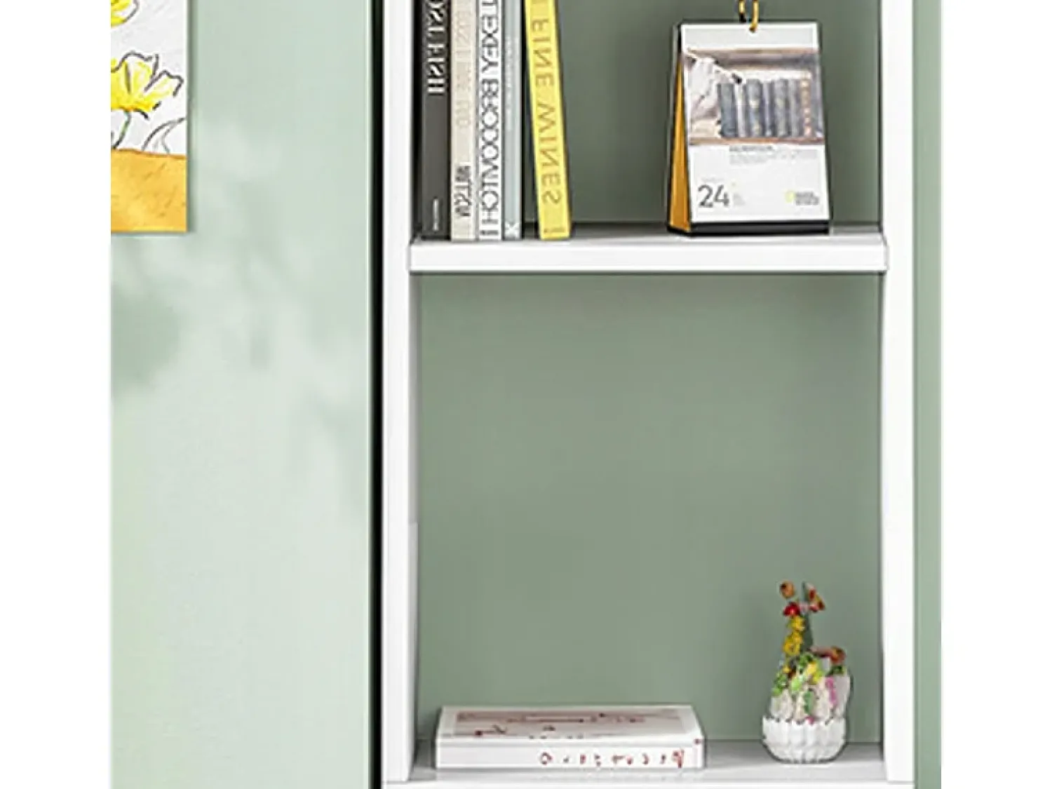 Prateleira| ESTANTE BRANCA PARA LIVROS PRATELEIRAS ALTAS ESCANDINAVA COLUNA ARMÁRIO Branco