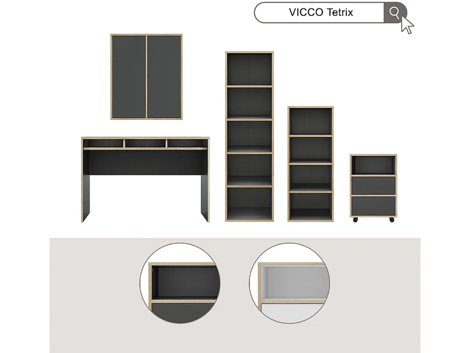 Prateleira*Vicco Estante 40x30x100 tetrix Branco