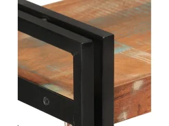 Best vidaxl Estante c/ 3 prateleiras 77x30x80cm madeira recup. maciça/ferro Multicor