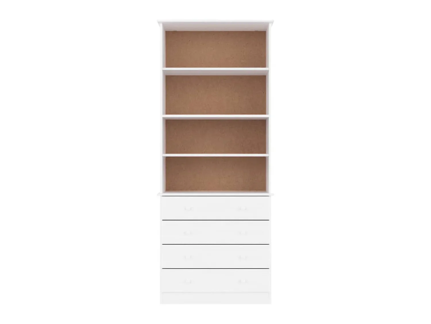 Online Estante c/ gavetas ALTA 77x35x186,5 cm pinho maciço PT993911 Branco