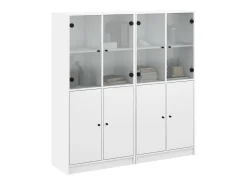 Biblioteca* Estante c/ portas 136x37x142 cm derivados de madeira PT489377 Branco