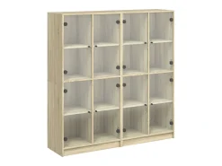 Biblioteca| Estante c/ portas 136x37x142 cm deriv. madeira carvalho sonoma PT133959 Castanho