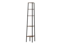 New vidaxl Estante canto 5 prat. 45,5x31,5x180 cm -escuro/preto Castanho