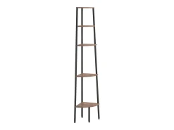 New vidaxl Estante canto 5 prat. 45,5x31,5x180 cm -escuro/preto Castanho