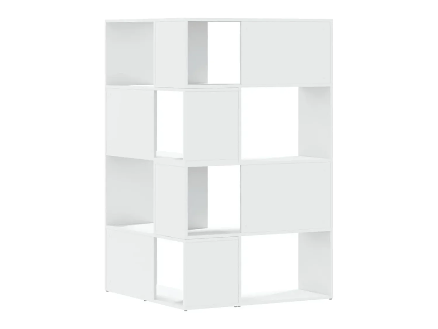 Prateleira|vidaxl Estante canto 4 prateleiras 85x85x140 cm deriv. madeira Branco