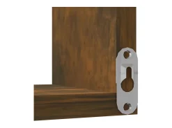 Prateleira*vidaxl Estante canto 2pcs 40x40x50cm derivados madeira carvalho fumado Castanho