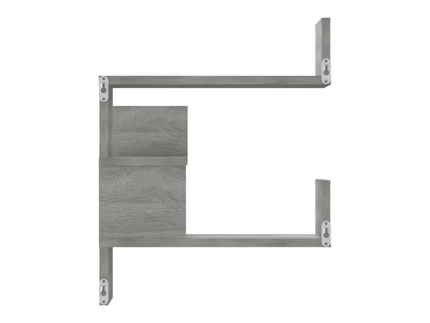 Prateleira*vidaxl Estante canto 2pcs 40x40x50cm derivados madeira sonoma Cinzento