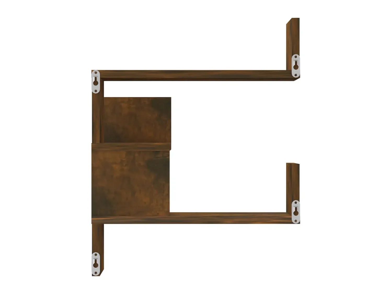 Prateleira| Estante canto 2pcs 40x40x50cm derivados madeira carvalho fumado PT476127 Castanho