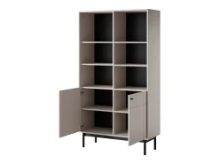 New Estante: Caxemira, pés pretos, 103,5 x 184,6 x 39 cm Bege