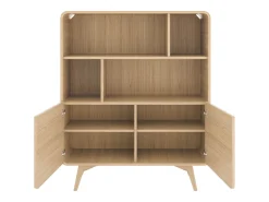 Biblioteca*Vente-unique Estante com 2 portas e 4 nichos - Natural - JALEMO Natural claro
