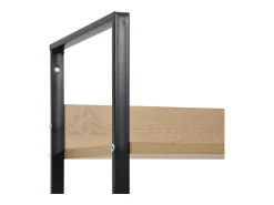 Vitrina|vidaxl Estante com 5 prateleiras derivados de madeira cor carvalho Preto