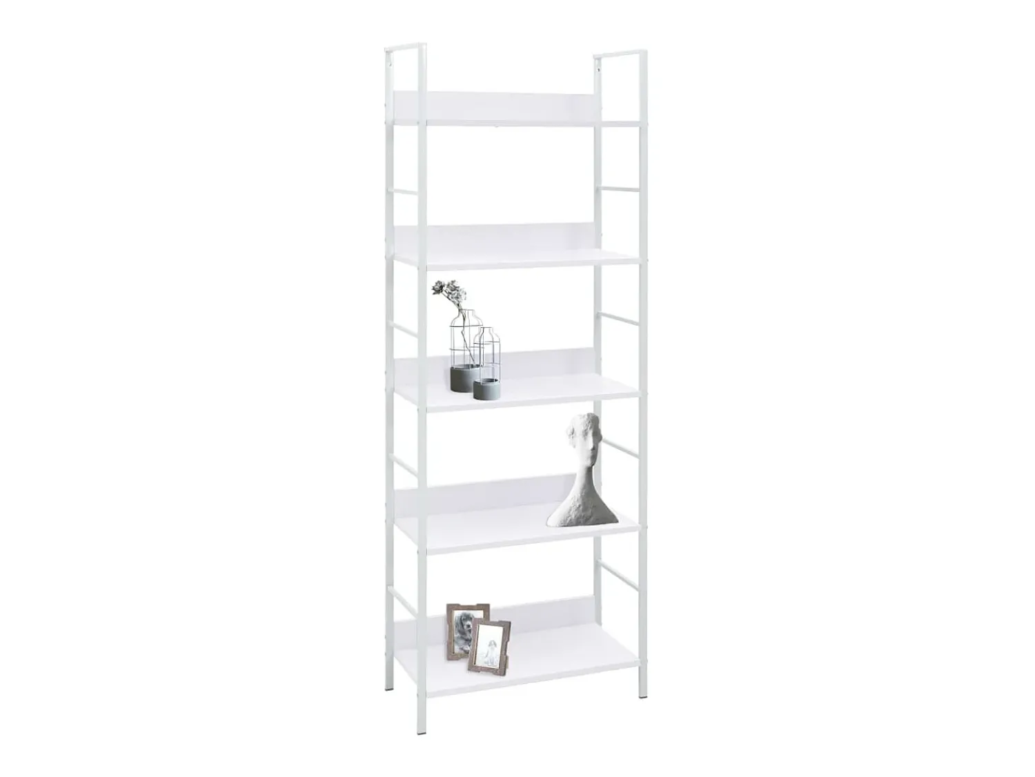 Clearance Estante com 5 prateleiras derivados de madeira PT892108 Branco