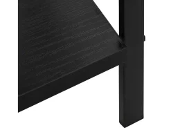 Vitrina*vidaxl Estante com 3 prateleiras derivados de madeira Preto