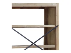 Vitrina|vidaxl Estante com 7 prateleiras 80x30x200 cm madeira de acácia maciça Castanho
