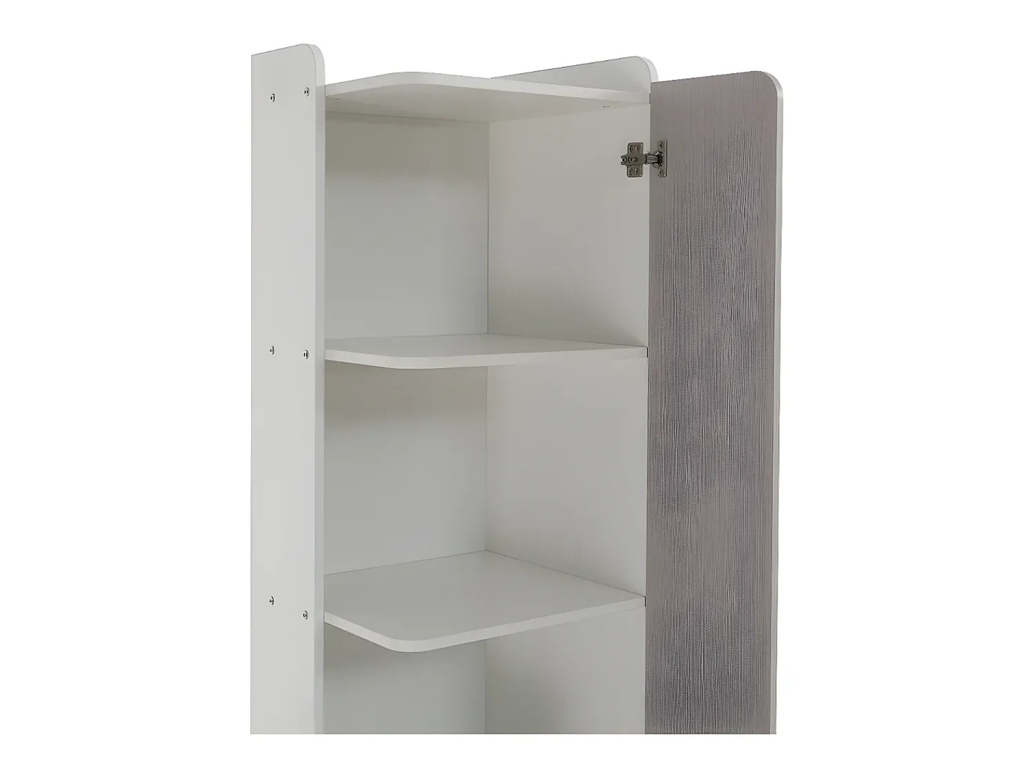 ModernLuxe Estante com gavetas e expositor - em MDF - Branco e Cinza Claro^ Biblioteca