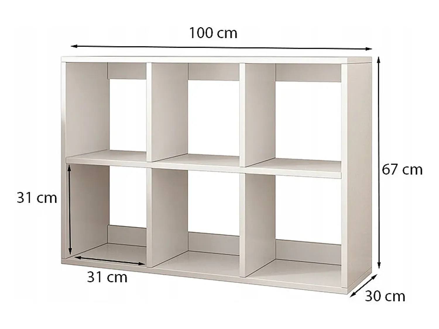 Prateleira| ESTANTE DE 6 PRATELEIRAS PARA LIVROS BRANCA ARMÁRIO ABERTO MODERNO LOFT 100x67x30 cm Branco