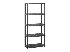 Best Helloshop26 Estante de armazenamento de 5 níveis 170 cm plástico 02_0000649 Preto