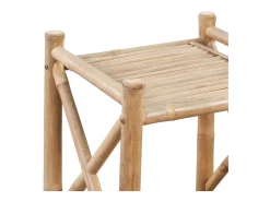 Estante de bambu quadrada com 3 prateleiras PT489382^ Prateleira