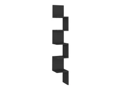 Prateleira|vidaxl Estante de canto p/ parede 20x20x127,5 cm deriv. madeira Preto
