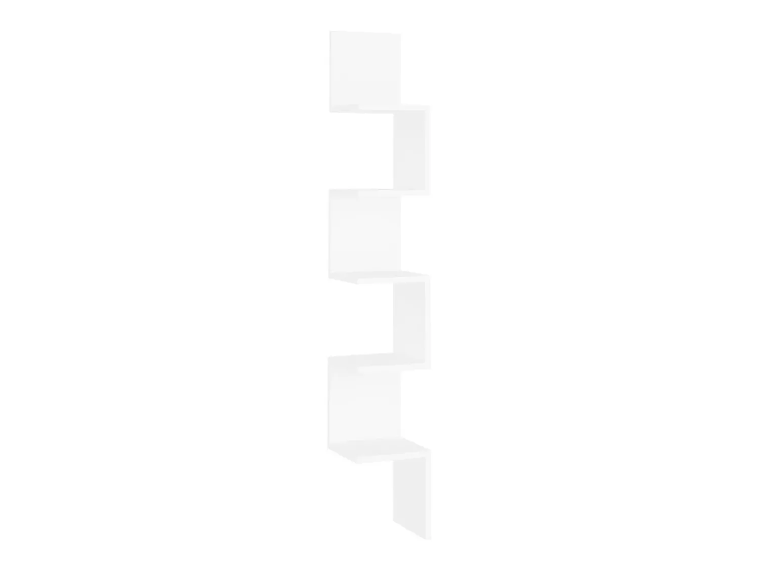 Prateleira|vidaxl Estante de canto p/ parede deriv. madeira 20x20x127,5 cm Branco