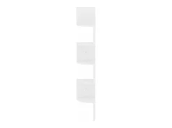Prateleira|vidaxl Estante de canto p/ parede derivados madeira brilhante Branco