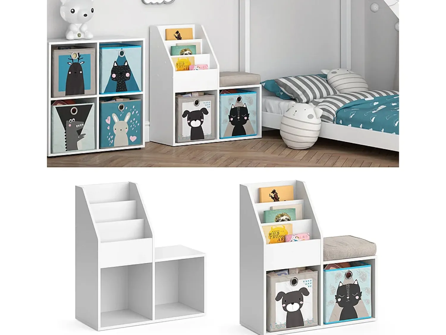 Vicco Estante de livros 72x30.9x79 luigi^ Prateleira