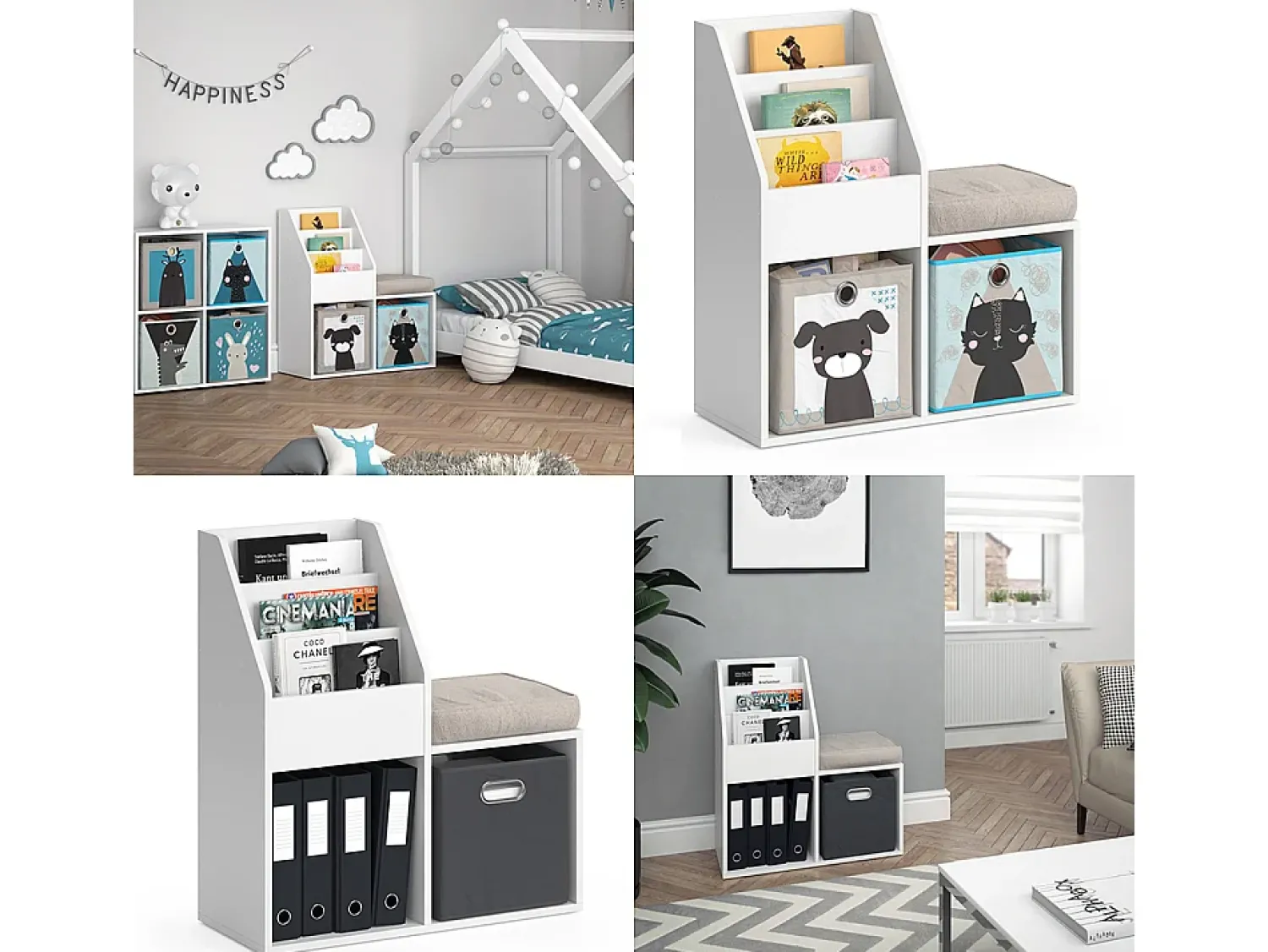 Vicco Estante de livros 72x30.9x79 luigi^ Prateleira