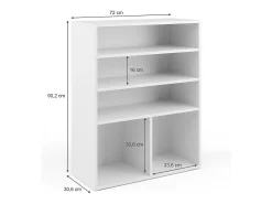 Sale Vicco Estante de livros 72x30.6x90.2 Branco