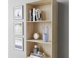 Clearance Vicco Estante de livros sonoma 60x30.4x190 bob Natural claro