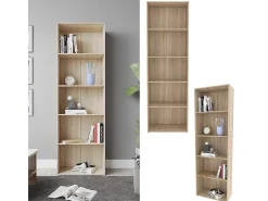 Clearance Vicco Estante de livros sonoma 60x30.4x190 bob Natural claro