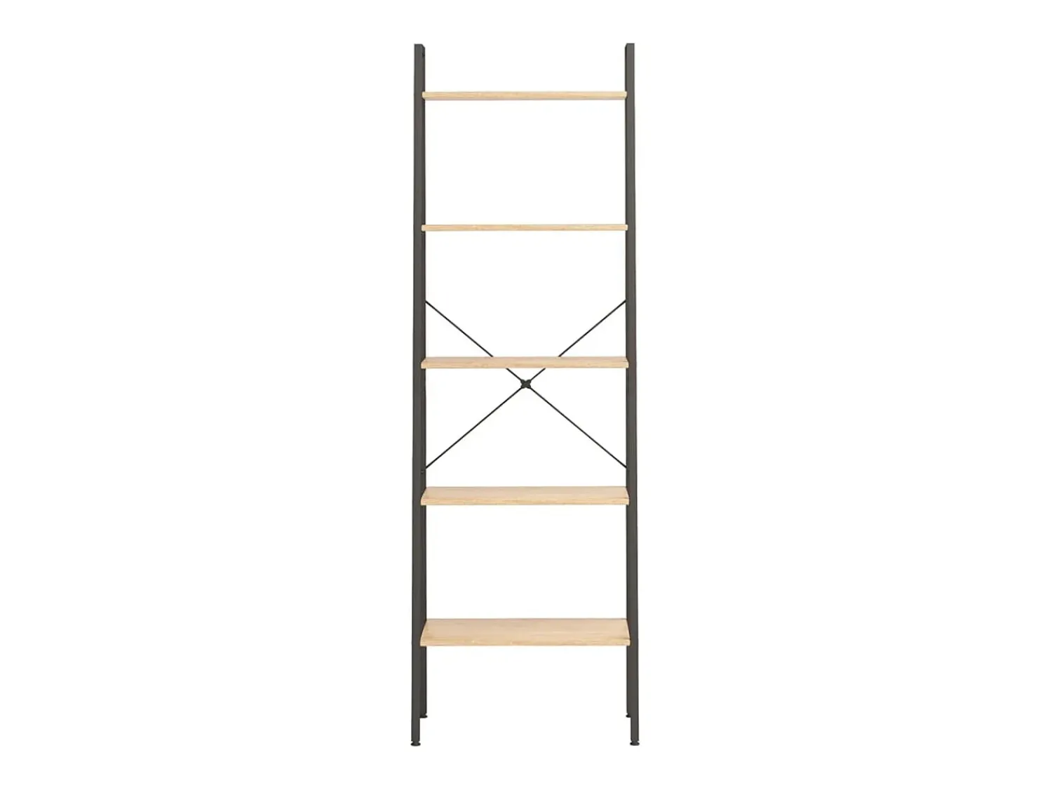 Prateleira* Estante de pé 5 prateleiras 56x35x174 cm -claro e preto PT674189 Castanho