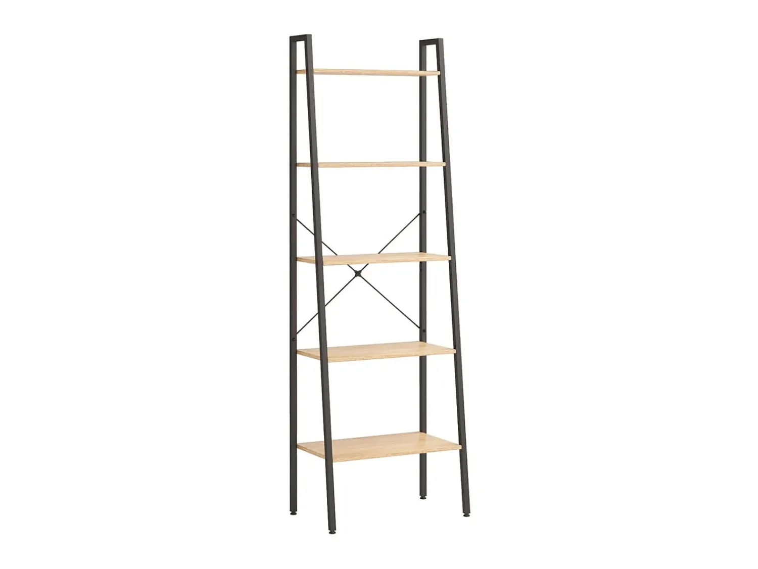 Prateleira* Estante de pé 5 prateleiras 56x35x174 cm -claro e preto PT674189 Castanho