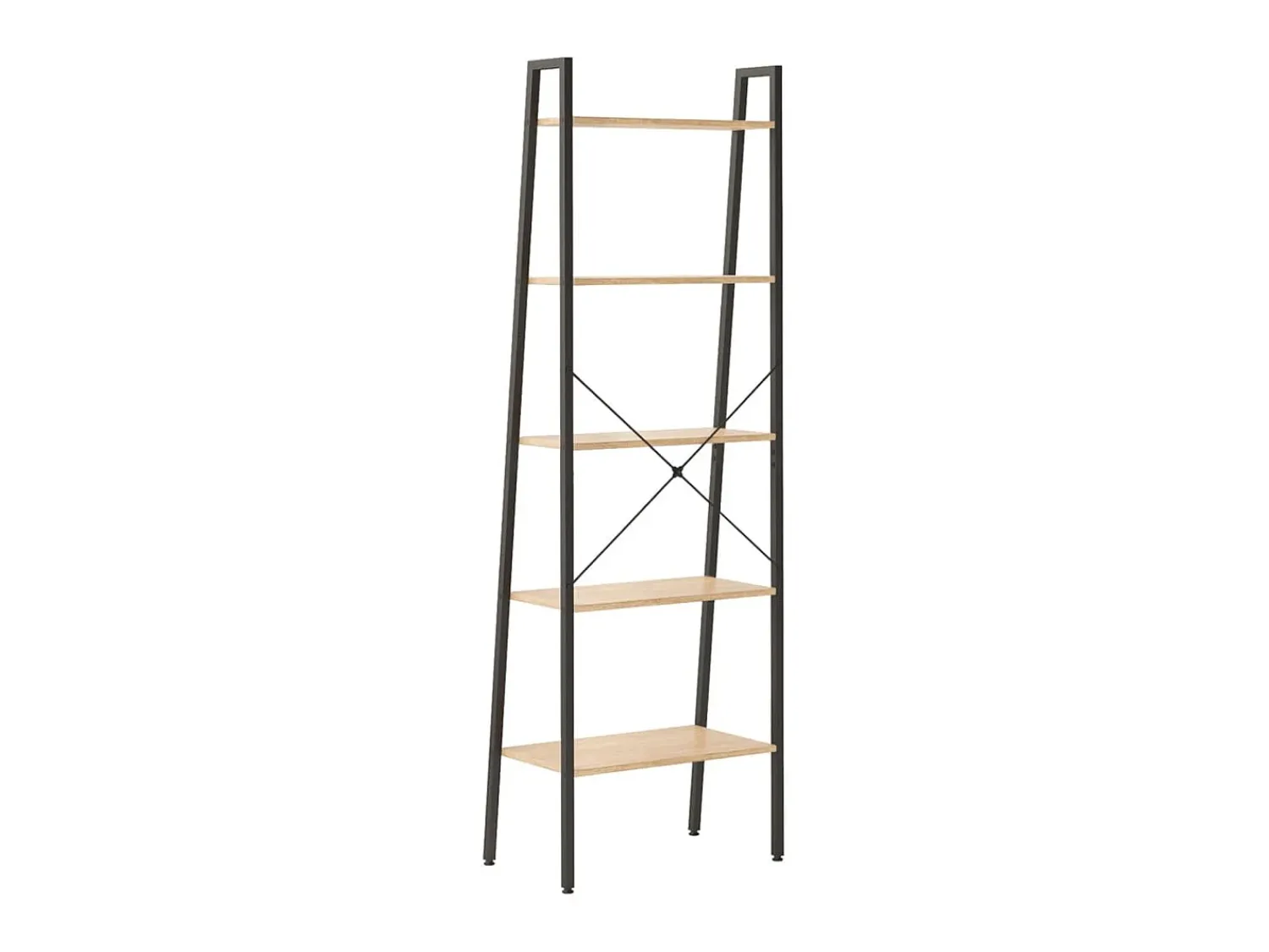 Prateleira* Estante de pé 5 prateleiras 56x35x174 cm -claro e preto PT674189 Castanho