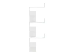 Prateleira*vidaxl Estante de parede p/ canto 45x45x147 cm deriv. madeira Branco
