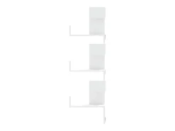 Prateleira*vidaxl Estante de parede p/ canto 45x45x147 cm deriv. madeira Branco