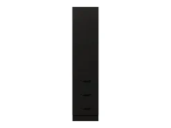 Biblioteca|Merax Estante de parede para sala de estar - 60 x 38 x 180 cm - com 3 gavetas + prateleiras ajustáveis - aglomerado - preta Preto