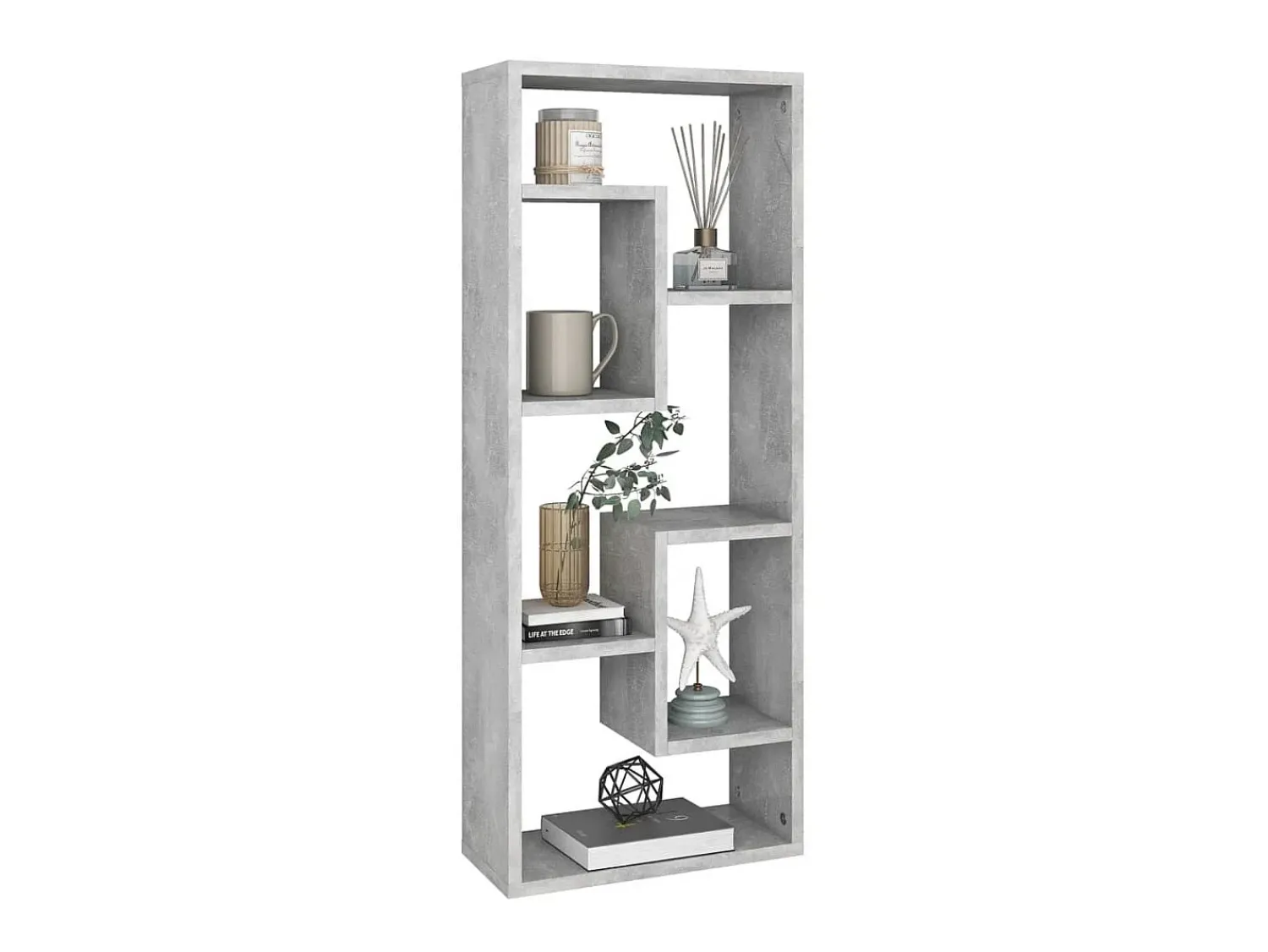 Prateleira| Estante de parede 36x16x90cm derivados madeira cimento PT952792 Cinzento