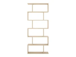 Biblioteca|Dmora Estante Djorone, Prateleira de escritório multiuso, Estante com 6 prateleiras, 80x25h190 cm, Carvalho Castanho